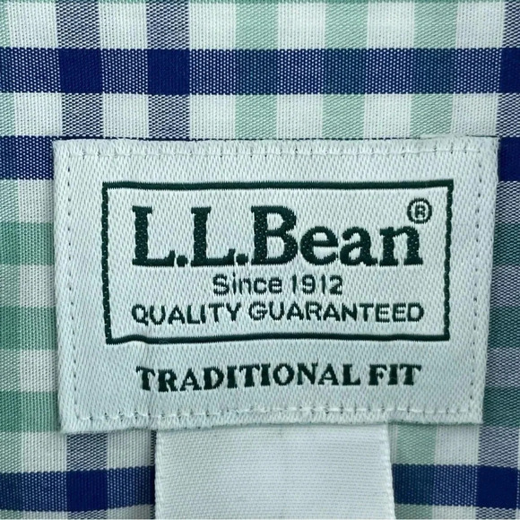 LL Bean Shirt Button Down Short Sleeve Mens Size M tall 3351 - Picture 4 of 7